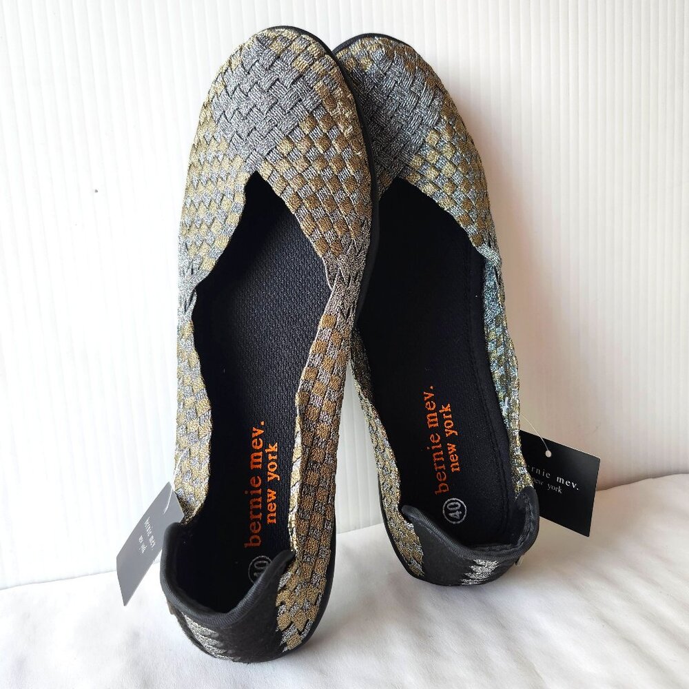 Bernie Mev. Women's Silver & Gold Ballet Flats Size 5, 6, 7, 8 & 9